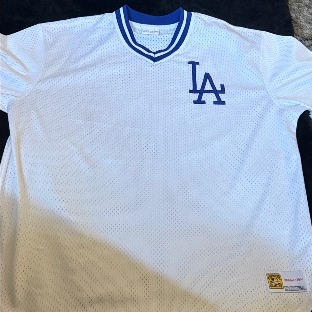 Mitchell & Ness Blue and White Mesh Jersey